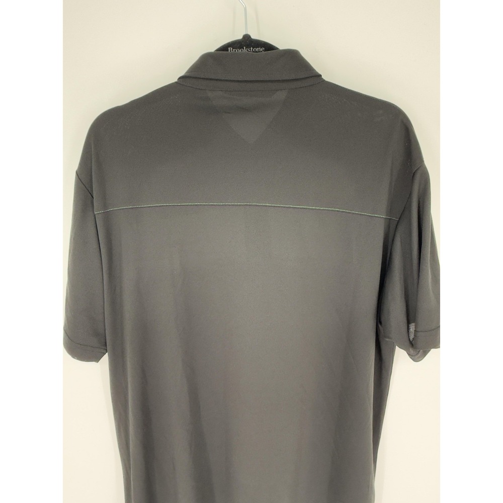 TravisMathew Polo Shirt Mens XL Black Green‎ Stripe Golf Performance Colorblock - Picture 8 of 10